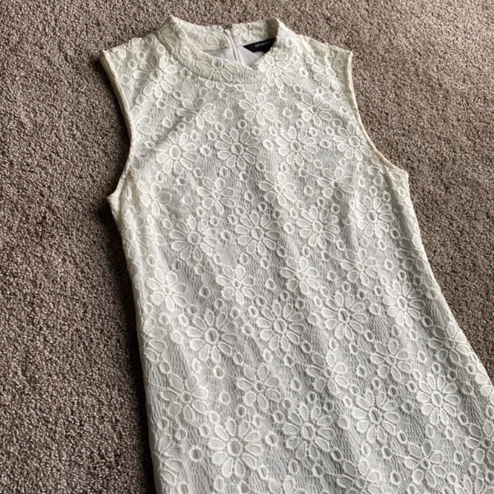 White linen dress